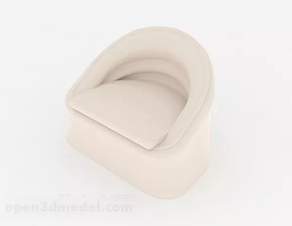 Light Brown Furniture Simple Single Sofa 3d model Light Brown Furniture Simple Single Sofa 3d model