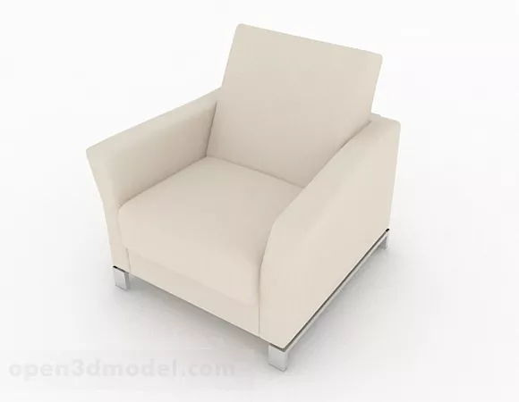 Light Brown Single Sofa 3d model Light Brown Single Sofa 3d model