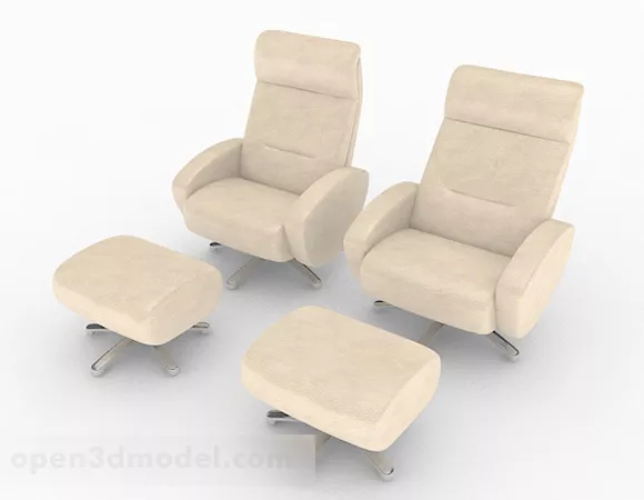Light Brown Single Sofa Combination 3d model Light Brown Single Sofa Combination 3d model