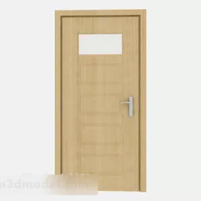 Light Color Solid Wood Door 3d model