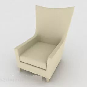 Light Green Casual Simple Single Sofa 3d model