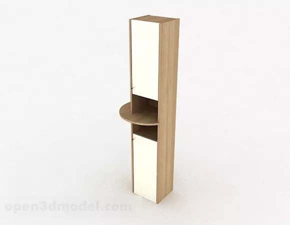 Wood Color Upper Lower Mirror Lockers 3d model Wood Color Upper Lower Mirror Lockers 3d model