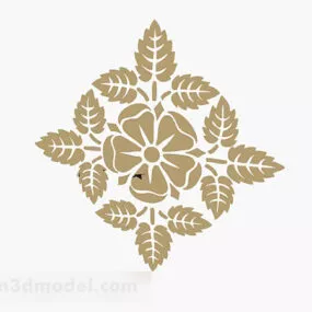 Light wood flower wallpaper 3d model