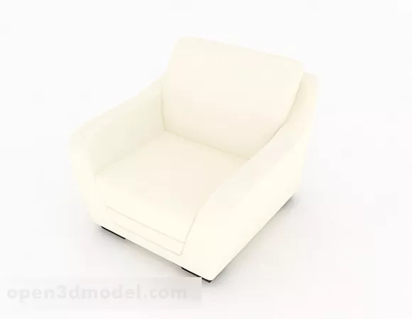 Light Yellow Minimalist Single Sofa Design 3d model Light Yellow Minimalist Single Sofa Design 3d model