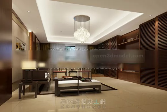Modern Ceiling Living Room Interior 3d model Modern Ceiling Living Room Interior 3d model