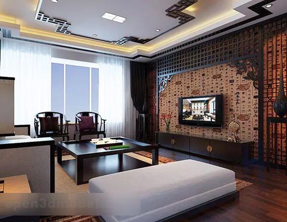 Living Room Interior 3d model Living Room Interior 3d model