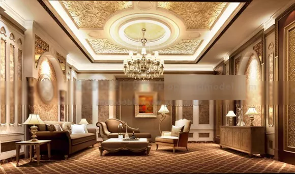 Classic Luxurious Living Room 916 Interior 3d model Classic Luxurious Living Room 916 Interior 3d model