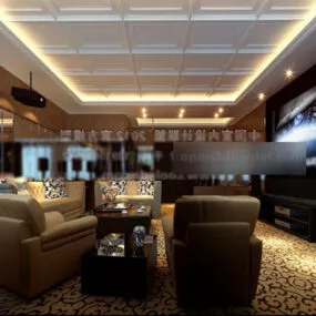 Living Room Modern Design Interior 3d model