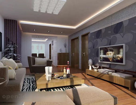 Living Room Full Set Of Furniture Interior 3d model Living Room Full Set Of Furniture Interior 3d model