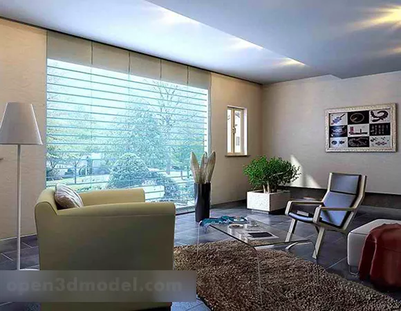Living Room Balcony Furniture Interior 3d model Living Room Balcony Furniture Interior 3d model