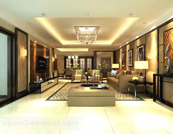 Vintage Carpet Furniture 3d model