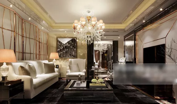 Living Room Crystal Ceiling Lamp Interior 3d model Living Room Crystal Ceiling Lamp Interior 3d model