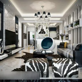 Living Room Design Interior 3d model