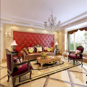 Living Room Lamp Interior 3d model