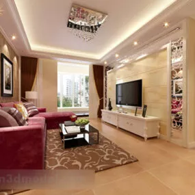 Living Room Interior V9 3d model