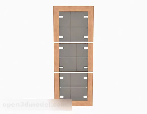Locker With Polygon Drawer 3d model