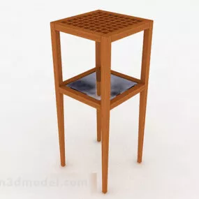 Wooden Flower Stand 3d model