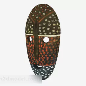 Brown Long Mask Decoration 3d model