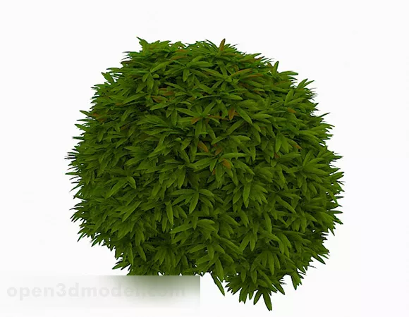 Low Green Plant Garden Decor 3d model Low Green Plant Garden Decor 3d model