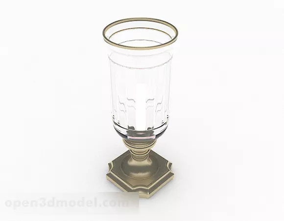 Luxury Crystal Candlestick Lamp 3d model Luxury Crystal Candlestick Lamp 3d model
