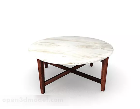 Marble Round Dining Table 3d model Marble Round Dining Table 3d model