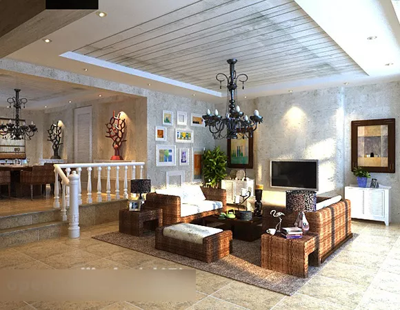 Mashup Style Living Room Interior 3d model Mashup Style Living Room Interior 3d model