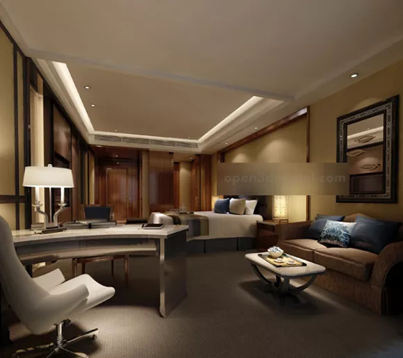 Master Bedroom Elegant Design 3d model Master Bedroom Elegant Design 3d model