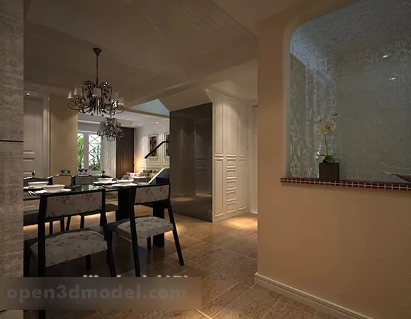 Mediterranean Family Restaurant Interior 3d model Mediterranean Family Restaurant Interior 3d model
