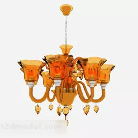 Mediterranean Trumpet Crystal Chandelier 3d model
