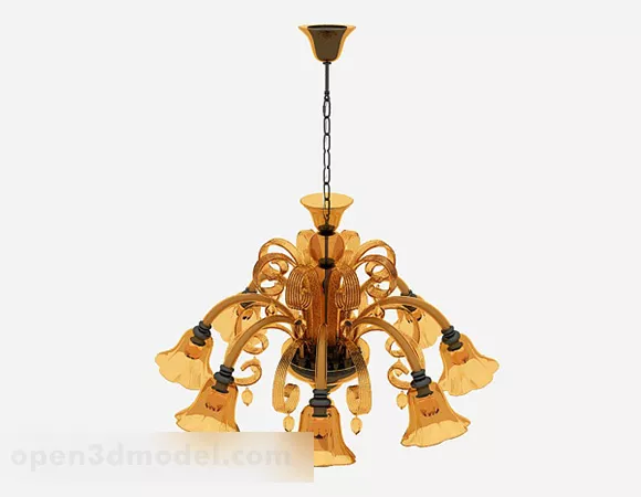 Mediterranean Trumpet Shaped Chandelier 3d model Mediterranean Trumpet Shaped Chandelier 3d model