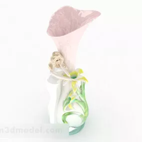 Mermaid Shape Bottle Decoration 3d model