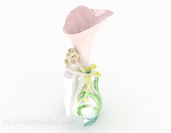 Mermaid In Tank 3d model