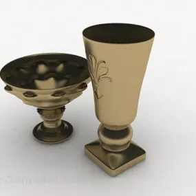 Metal Household Cup Decoration 3d model