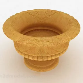 Metal Stone Flower Bowl 3d model