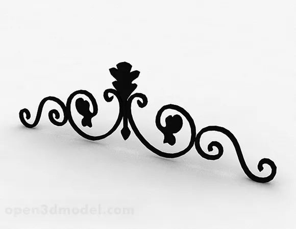 Metal Wrought Iron Flower 3d model Metal Wrought Iron Flower 3d model