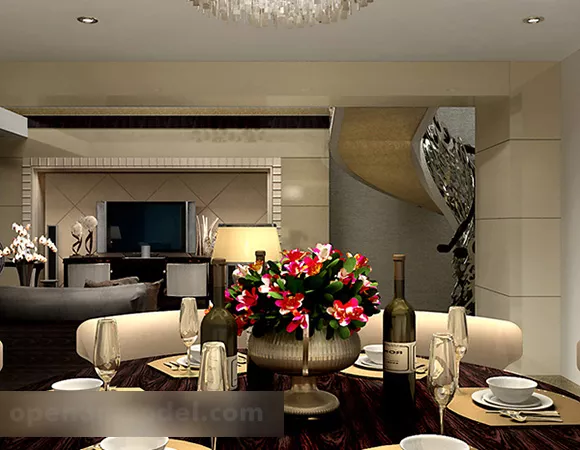 Room Living Room Interior 3d model Room Living Room Interior 3d model