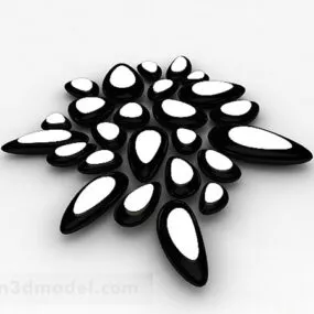 Modern Art Black White Home Furnishings 3d model