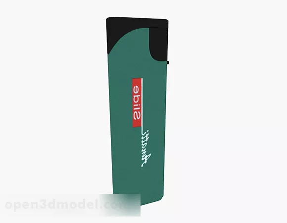 Blue Disposable Lighter 3d model
