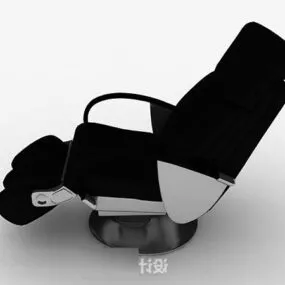 Modern Black Minimalist Leisure Chair 3d model