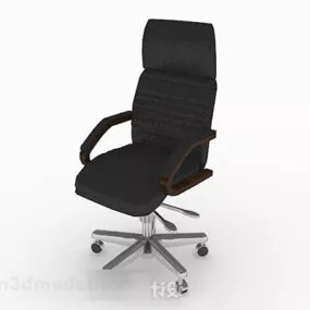 Modern Black Minimalist Office Chair 3d model