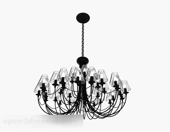 Brass Candles Light 3d model