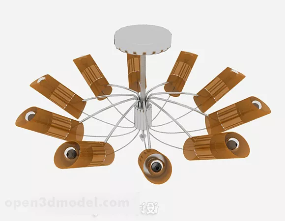 Modern Living Room Circular Chandelier 3d model Modern Living Room Circular Chandelier 3d model