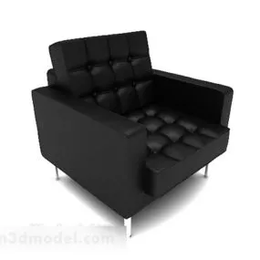 Modern Casual Black Single Sofa 3d model