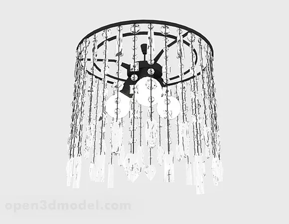 Crystal Bead Curtain Chandelier 3d model Crystal Bead Curtain Chandelier 3d model