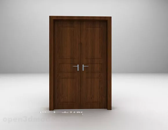 Modern Double Door 3d model Modern Double Door 3d model