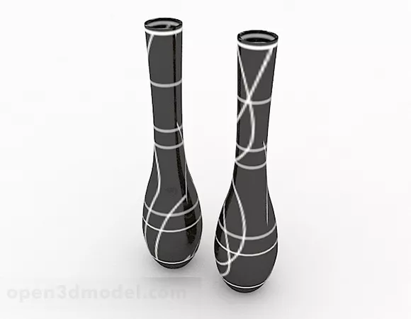 Modern Fashion Straight Mouth Vase 3d model Modern Fashion Straight Mouth Vase 3d model