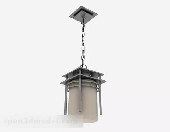 Modern Gray Chandelier 3d model Modern Gray Chandelier 3d model
