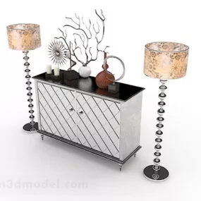 Modern Furniture Gray Hall Cabinet 3d model