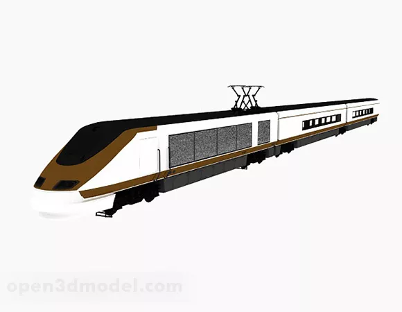 Modern High-speed Tram 3d model Modern High-speed Tram 3d model