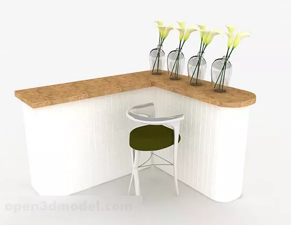 Modern Home Bar Tables And Chairs 3d model Modern Home Bar Tables And Chairs 3d model